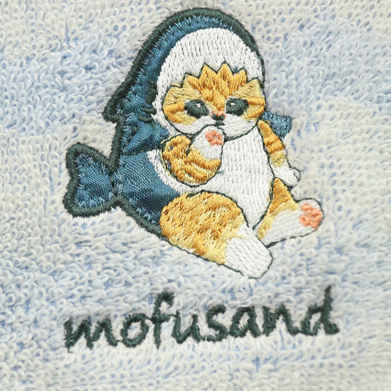 MINI SERVIETTE CHATON-NYAN EMPREINTE BLEU 25X25CM – MOFUSAND
