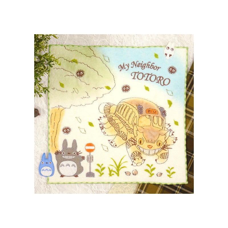 MINI SERVIETTE COURSE DU CHATBUS 25X25CM - MON VOISIN TOTORO