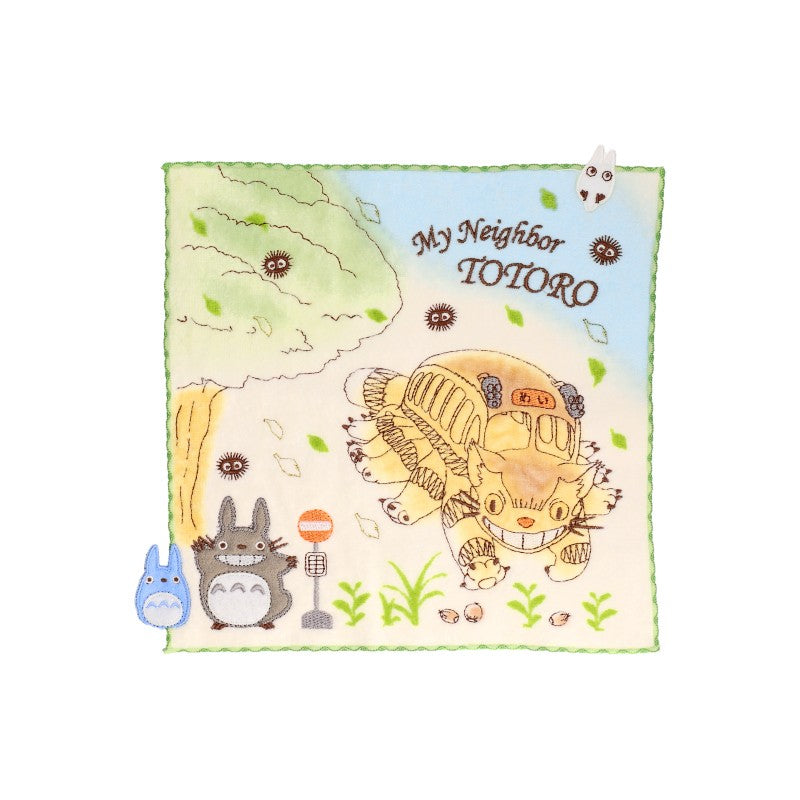 MINI SERVIETTE COURSE DU CHATBUS 25X25CM - MON VOISIN TOTORO