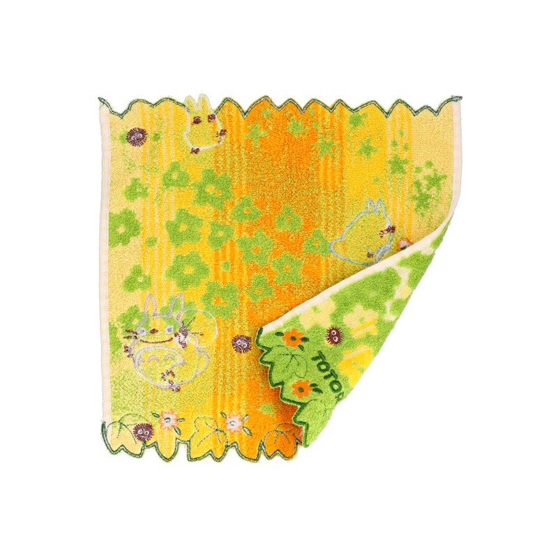 MINI SERVIETTE FLEURS JAUNES 25X25 CM - MON VOISIN TOTORO