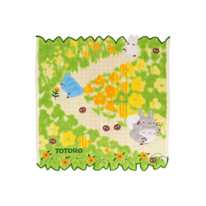 MINI SERVIETTE FLEURS JAUNES 25X25 CM - MON VOISIN TOTORO