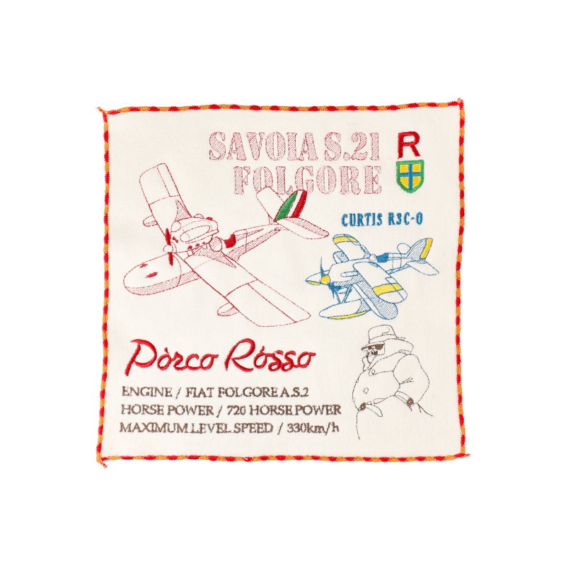 MINI SERVIETTE HYDRAVIONS 25X25 CM - PORCO ROSSO