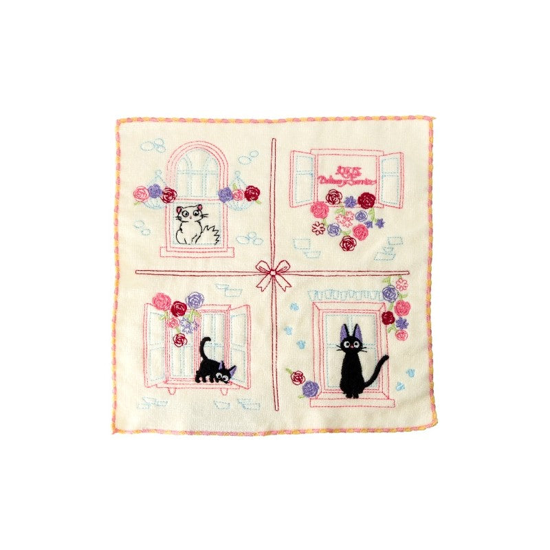 MINI-SERVIETTE JIJI À LA FENÊTRE 25X25 - KIKI LA PETITE SORCIÈRE