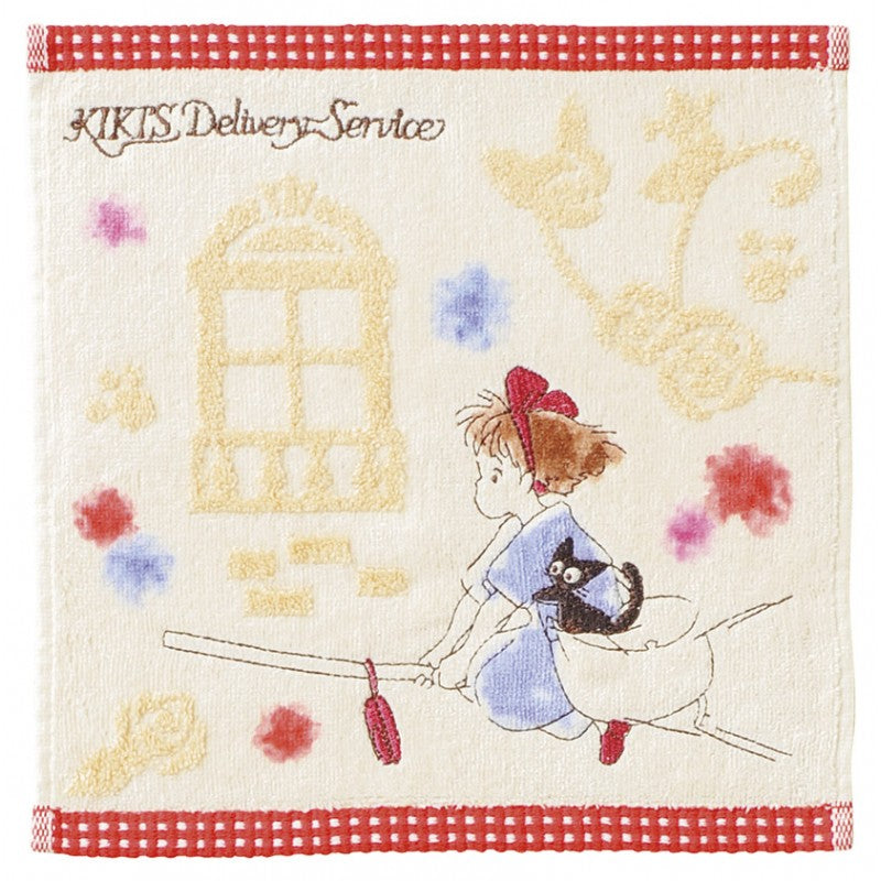 MINI SERVIETTE KIKI SUR SON BALAI 25X25 CM - KIKI LA PETITE SORCIÈRE