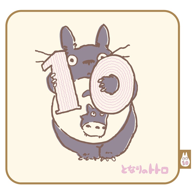 MINI SERVIETTE TOTORO ANNIVERSAIRE 10 25X25 CM - MON VOISIN TOTORO