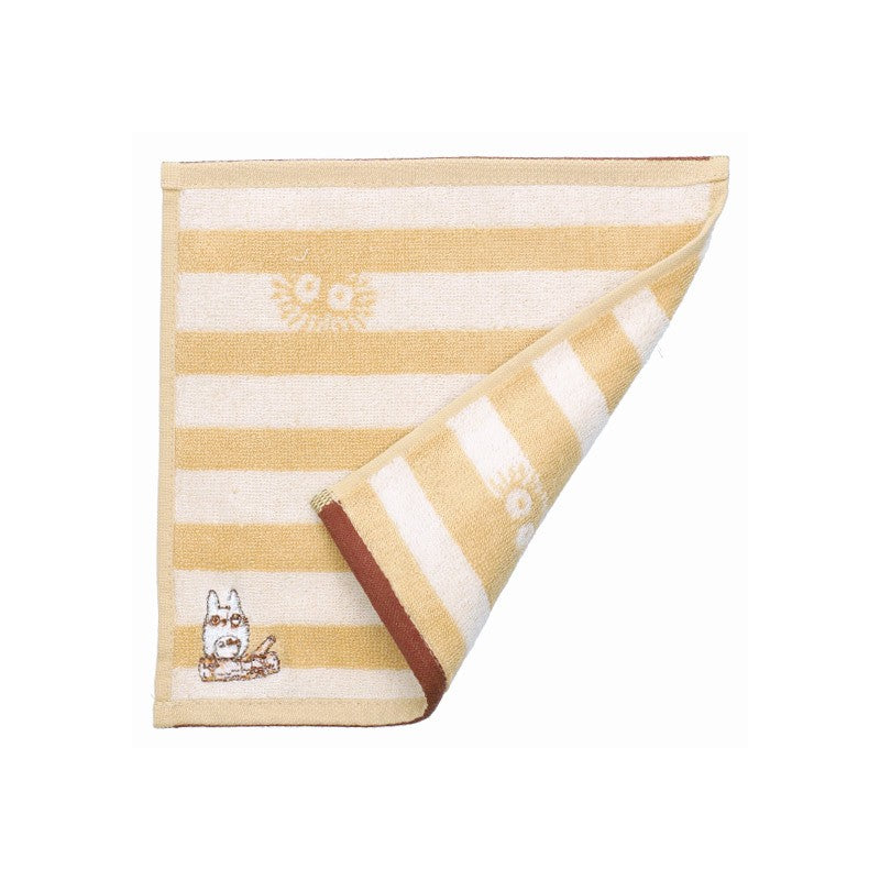 MINI SERVIETTE TOTORO RAYURES BEIGE 25X25CM - MON VOISIN TOTORO