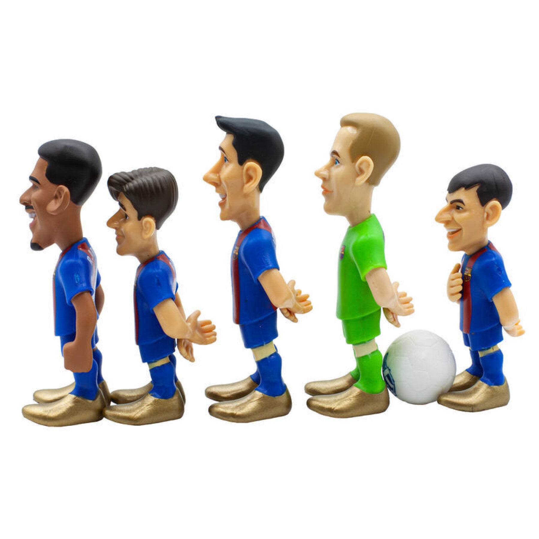 Minix - Football Stars - Pack de 5 FC Barcelone - Figurines PVC 7 cm - flash vidéo