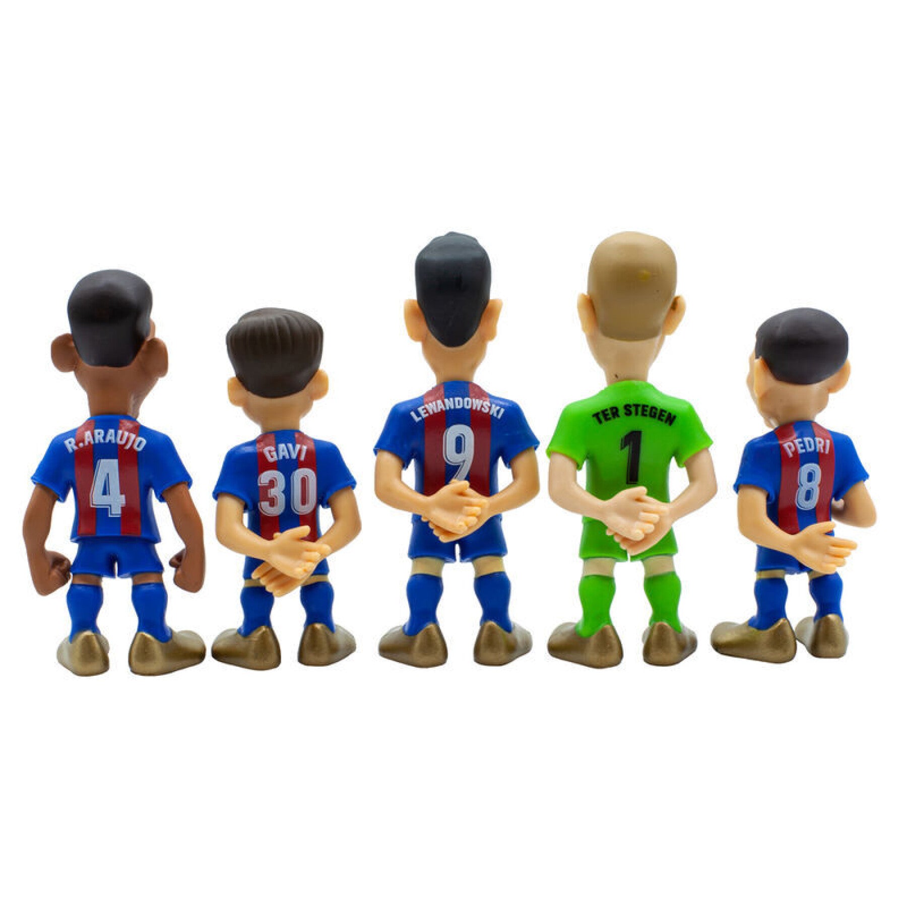 Minix - Football Stars - Pack de 5 FC Barcelone - Figurines PVC 7 cm - flash vidéo