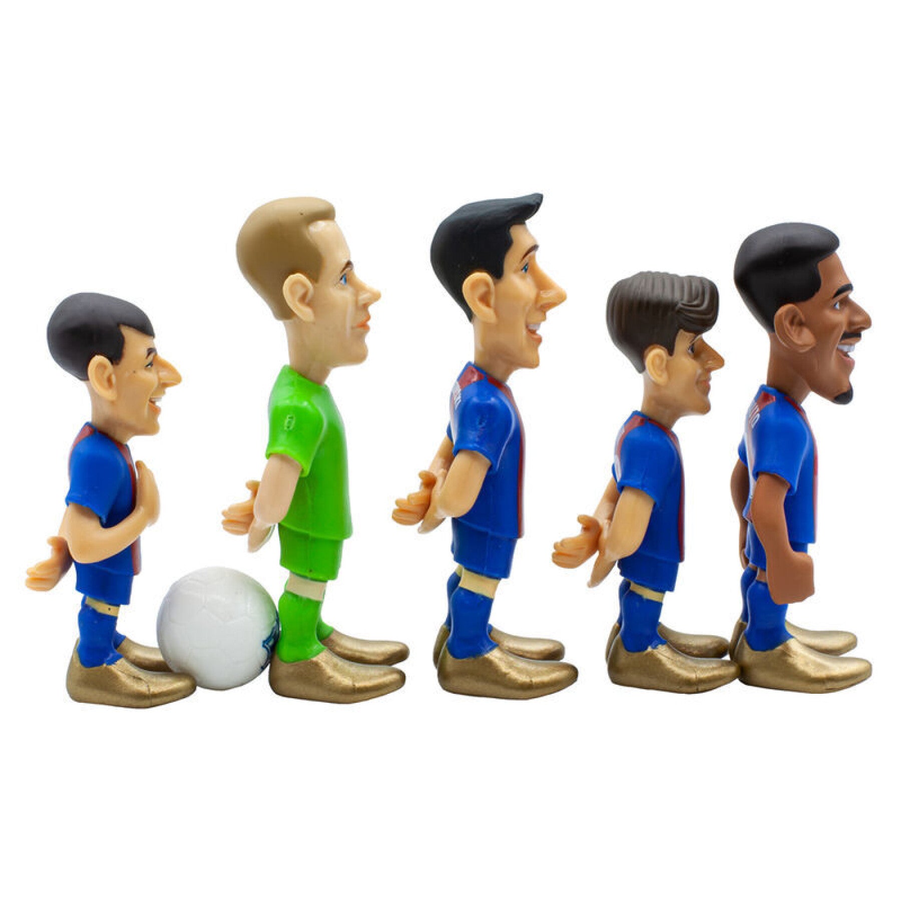 Minix - Football Stars - Pack de 5 FC Barcelone - Figurines PVC 7 cm - flash vidéo