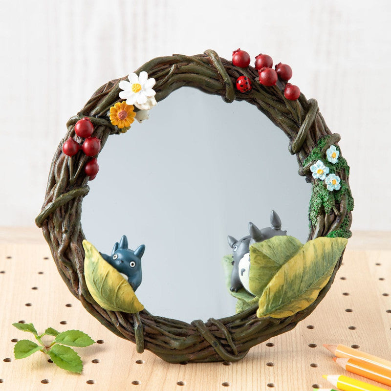MIROIR TOTORO GUIRLANDE DE FLEURS- MON VOISIN TOTORO