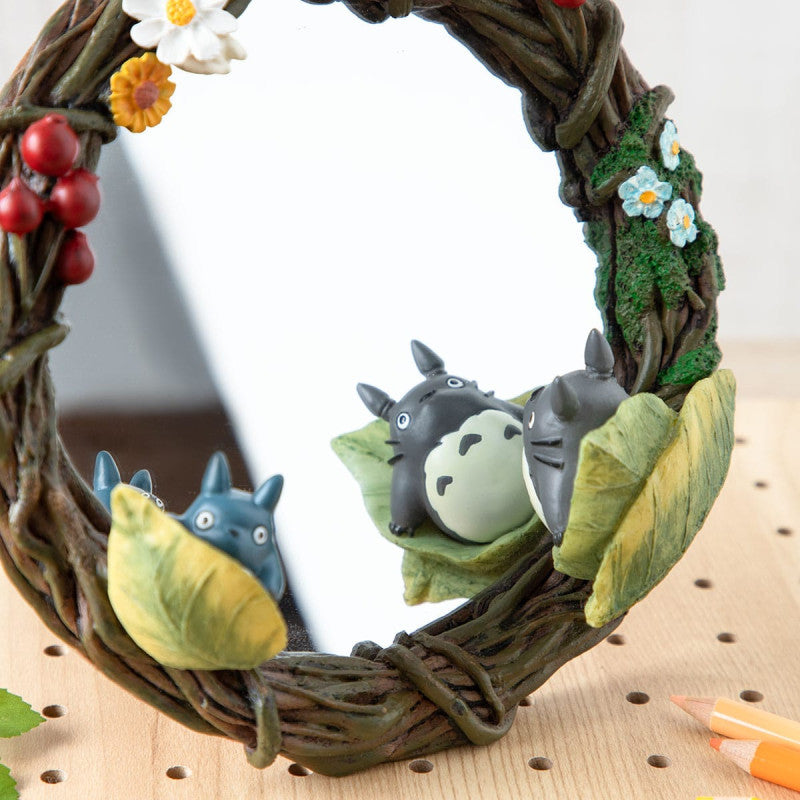 MIROIR TOTORO GUIRLANDE DE FLEURS- MON VOISIN TOTORO
