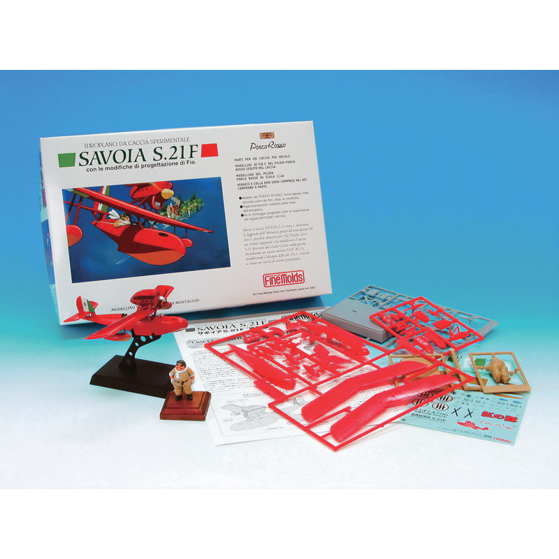 MAQUETTE SAVOIA S.21F VERSION 2 + FIG. PORCO 1/72 - PORCO ROSSO