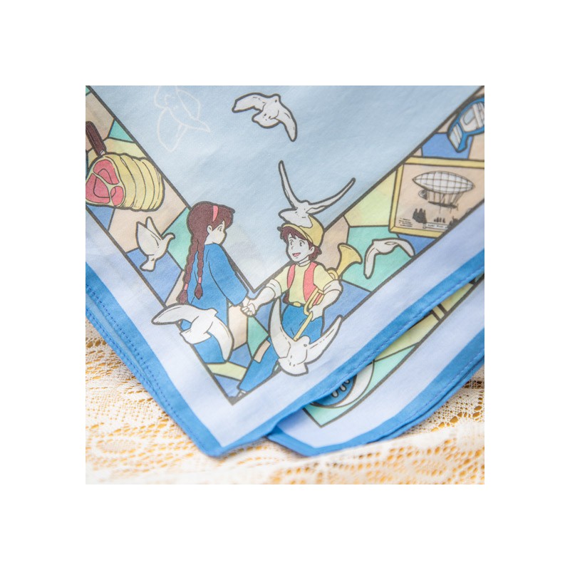 MOUCHOIR CHEMIN DU VENT BLEU - LE CHÂTEAU DANS LE CIEL
