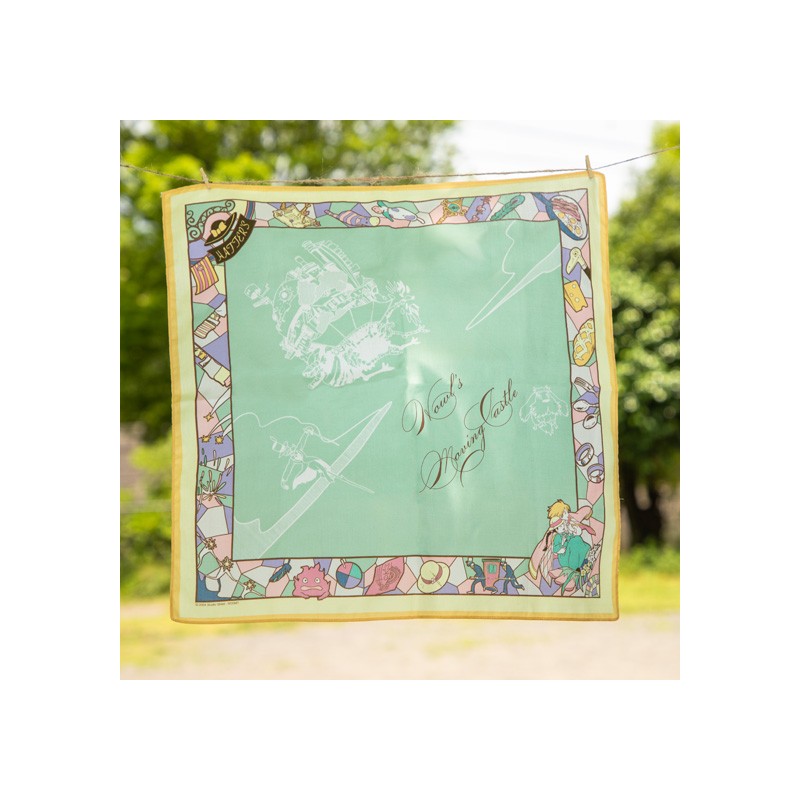 MOUCHOIR CHEMIN DU VENT VERT FONCÉ - LE CHÂTEAU AMBULANT