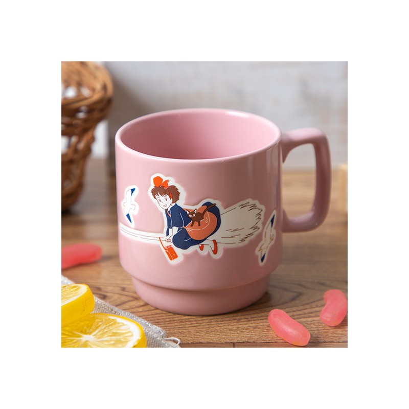 Ghibli - Kiki la petite sorcière - Mug en relief coloré "Kiki sur son balai"