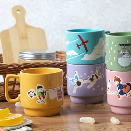 Ghibli - Kiki la petite sorcière - Mug en relief coloré "Kiki sur son balai" - flash vidéo