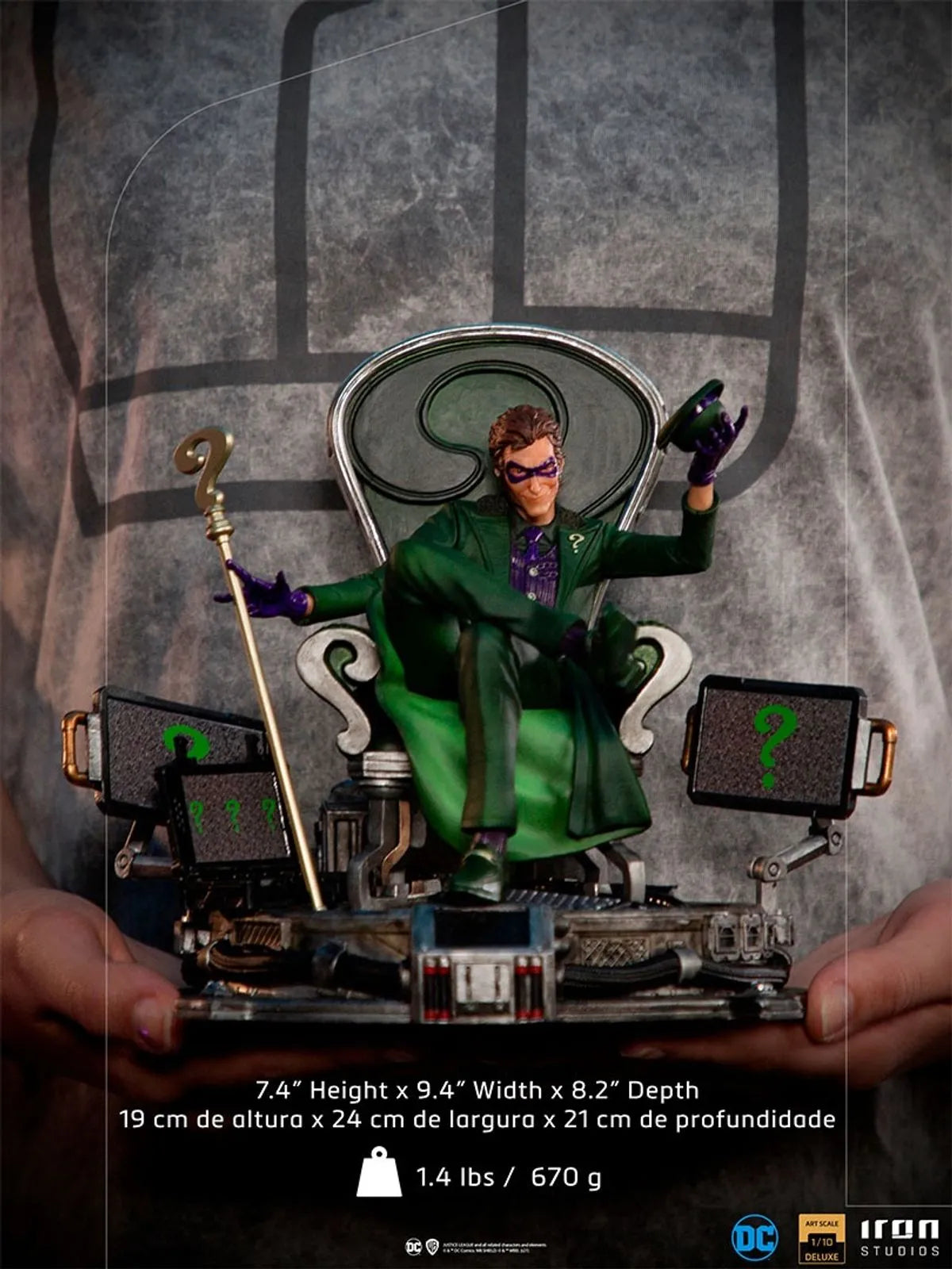 Iron Studios - Arts Scale 1/10 - DC Comics - The Riddler Statue 24cm - flash vidéo