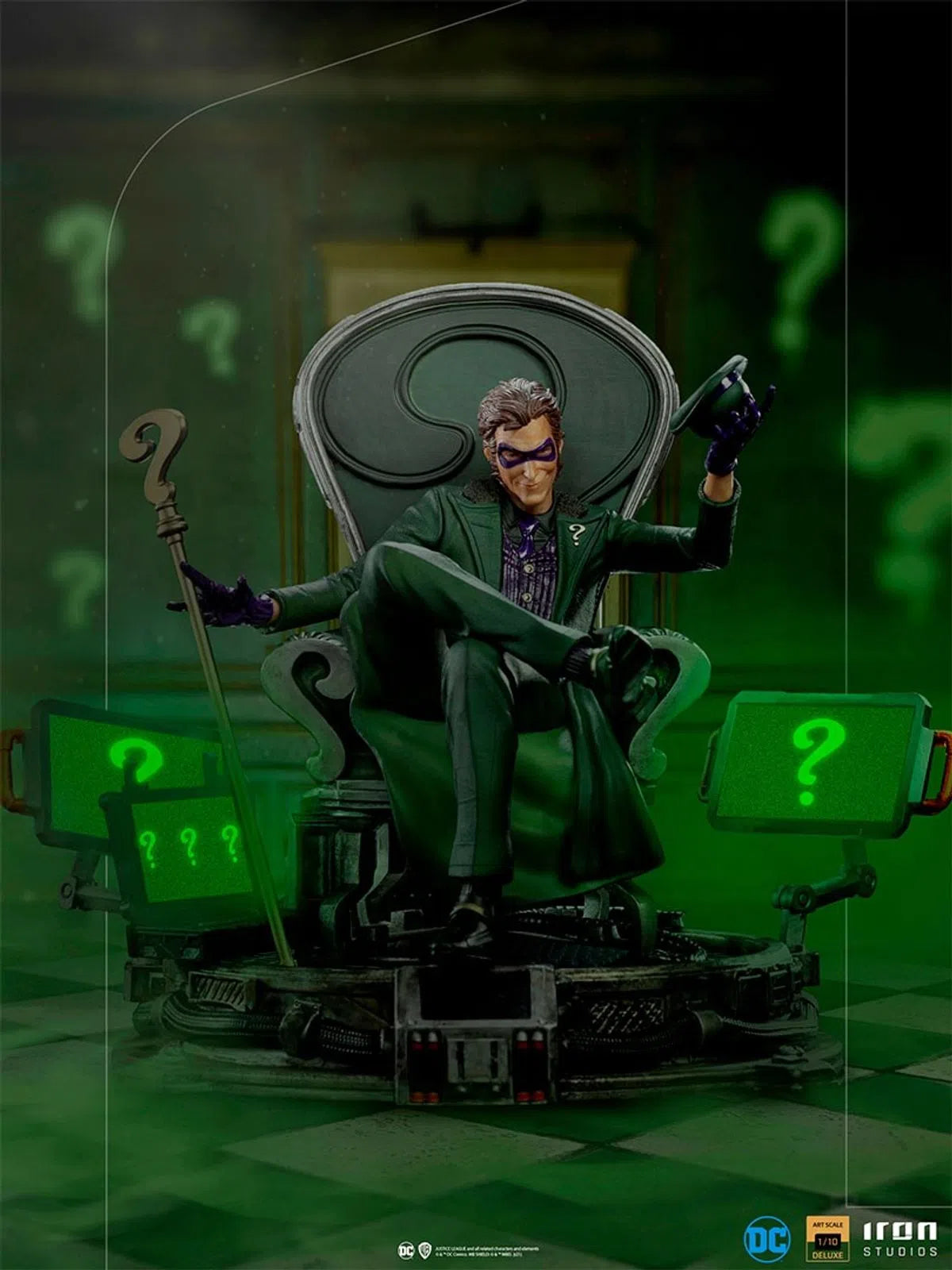 Iron Studios - Arts Scale 1/10 - DC Comics - The Riddler Statue 24cm - flash vidéo