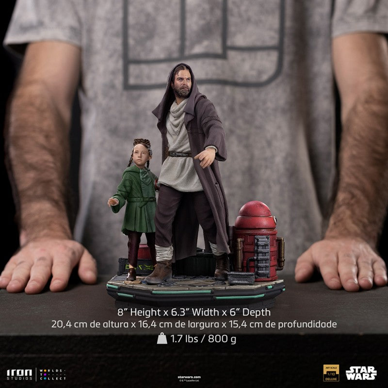 OBI-WAN AND YOUNG LEIA - STAR WARS DELUXE ART SCALE 1/10
