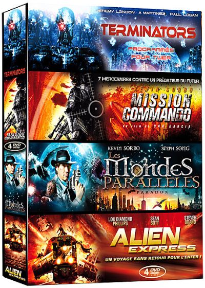 Invasions - Coffret 4 films : Terminators + Mission Commando + Les mondes parallèles + Alien Express [DVD]