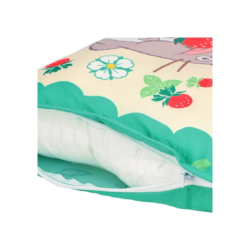 OREILLER TOTORO FRAISES 28 X 39 CM - MON VOISIN TOTORO