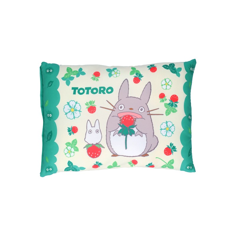 OREILLER TOTORO FRAISES 28 X 39 CM - MON VOISIN TOTORO