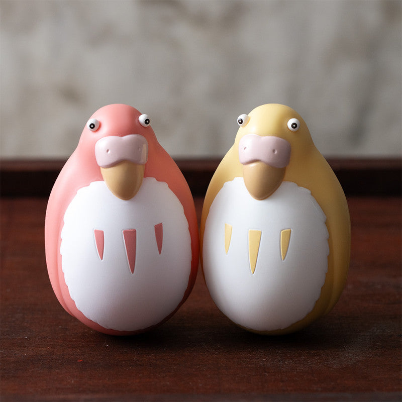 PACK 2 FIGURINES ROLY-POLY PERRUCHES ROUGE & JAUNE - LE GARÇON ET LE