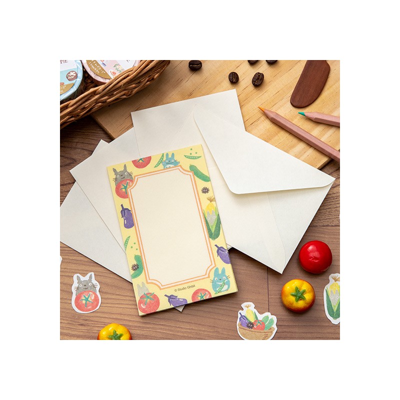 PAPIER À LETTRES BREAK TIME LÉGUMES - MON VOISIN TOTORO