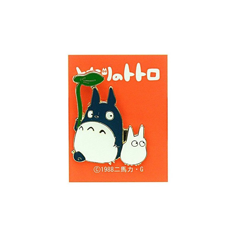 PINS TOTORO BLEU AVEC FEUILLE ET BLANC - MON VOISIN TOTORO