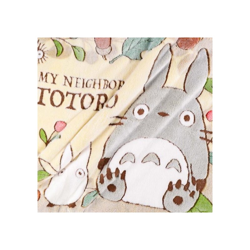 PLAID FEUILLES ET NOISETTES - MON VOISIN TOTORO