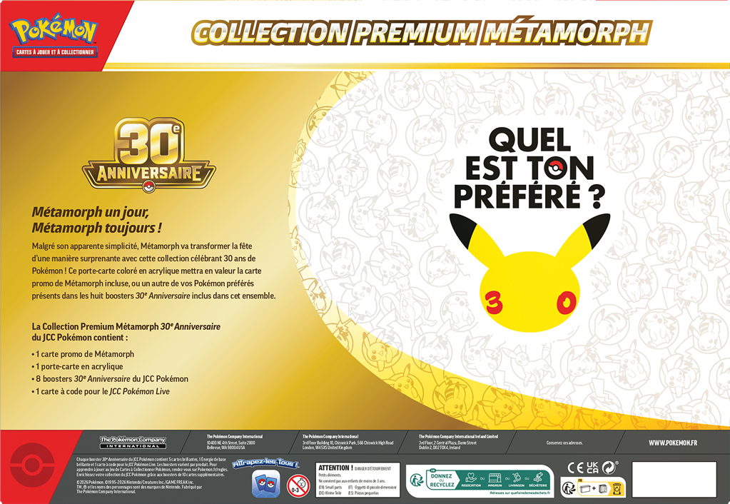 Pokémon 30A : Coffret Premium Métamorph (8b)