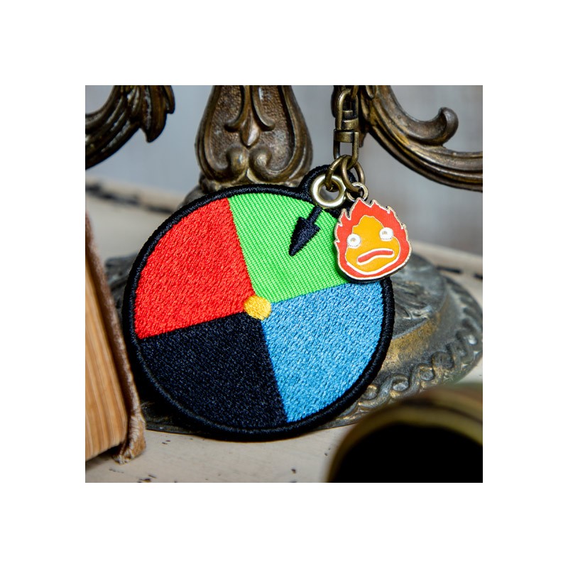 PORTE-CLÉS BRODERIE DISQUE MAGIQUE - LE CHÂTEAU AMBULANT