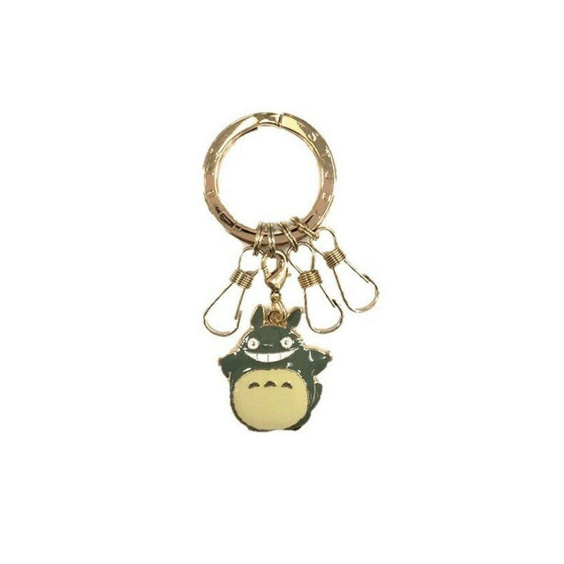 PORTE-CLÉS MÉTAL TOTORO GRIS SOURIRE – MON VOISIN TOTORO