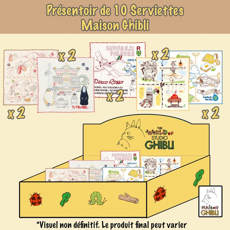 PRÉSENTOIR 10 SERVIETTES - MAISON GHIBLI