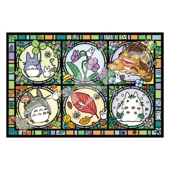Ghibli - Mon voisin Totoro - Puzzle effet vitrail "Toutes les saisons" 1000pcs - flash vidéo