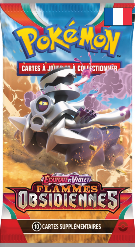 Pokémon JCC - Écarlate et Violet - Pack de Booster Blister Flammes Obsidiennes (1 Booster aléatoire) - flash vidéo