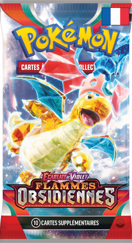 Pokémon JCC - Écarlate et Violet - Pack de Booster Blister Flammes Obsidiennes (1 Booster aléatoire) - flash vidéo