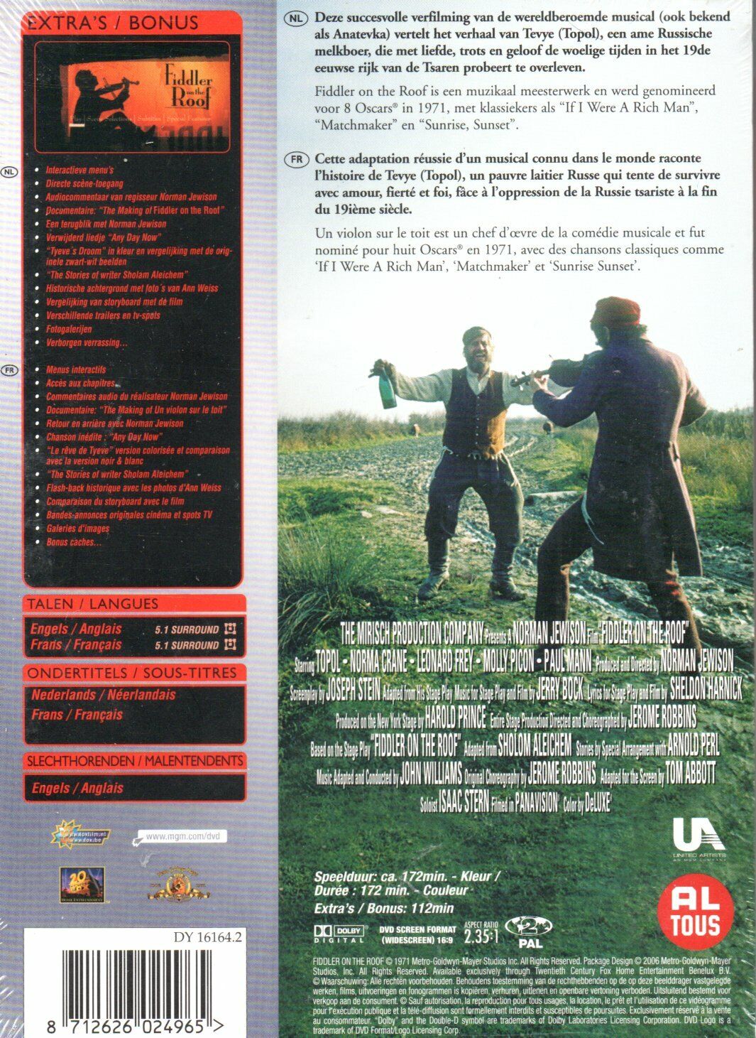 Fidder on the roof (Un Violon Sur Le Toit) - [DVD] - flash vidéo