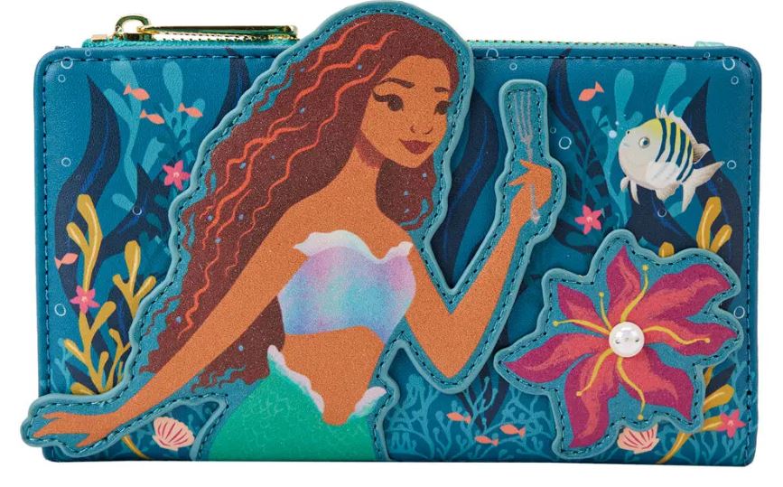 Loungefly: Disney Little Mermaid Ariel Live Action Flap Wallet - flash vidéo