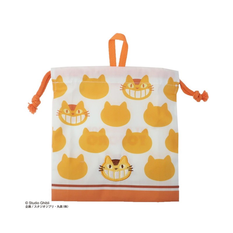 SACOCHE À CORDON SILHOUETTE CHATBUS 20 X 19 CM - MON VOISIN TOTORO
