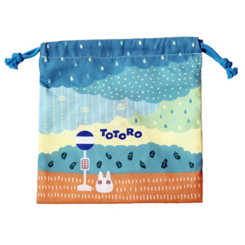 SACOCHE À CORDON TOTORO SOUS LA PLUIE 20 X 19 CM - MON VOISIN TOTORO