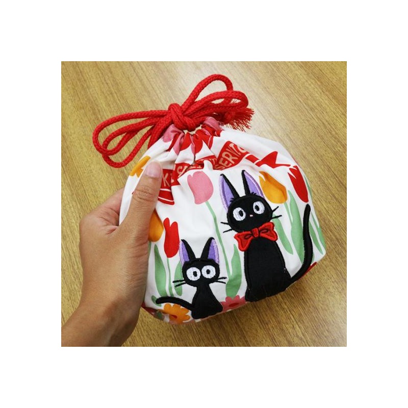 SACOCHE À GOUSSET JIJI ET CHATON 17 X 26 CM - KIKI LA PETITE SORCIÈRE
