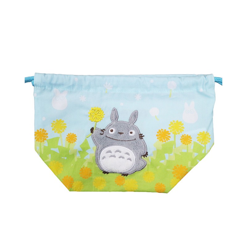 SACOCHE À GOUSSET TOTORO FLEURS 17 X 26 CM - MON VOISIN TOTORO