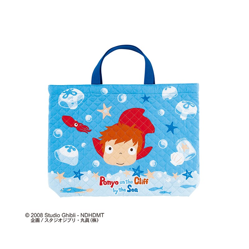 SACOCHE D'ÉCOLIER PONYO DANS LA MER - PONYO SUR LA FALAISE