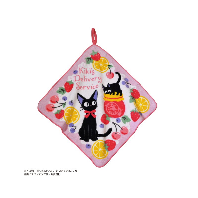 SERVIETTE À PASSANT JIJI CONFITURES FRUITS - KIKI LA PETITE SORCIÈRE