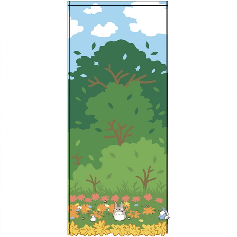 SERVIETTE COURSE TOTORO BLEU & BLANC 34X80 CM - MON VOISIN TOTORO