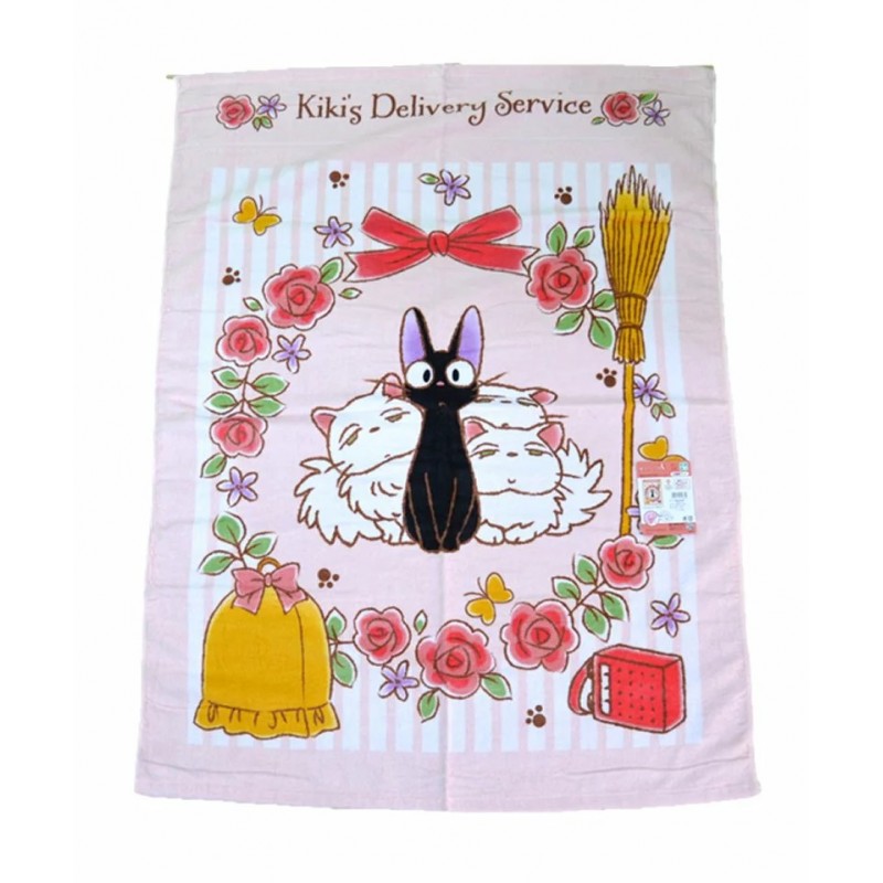 SERVIETTE DE PLAGE JIJI & LILY 85 X 115 CM - KIKI LA PETITE SORCIÈRE