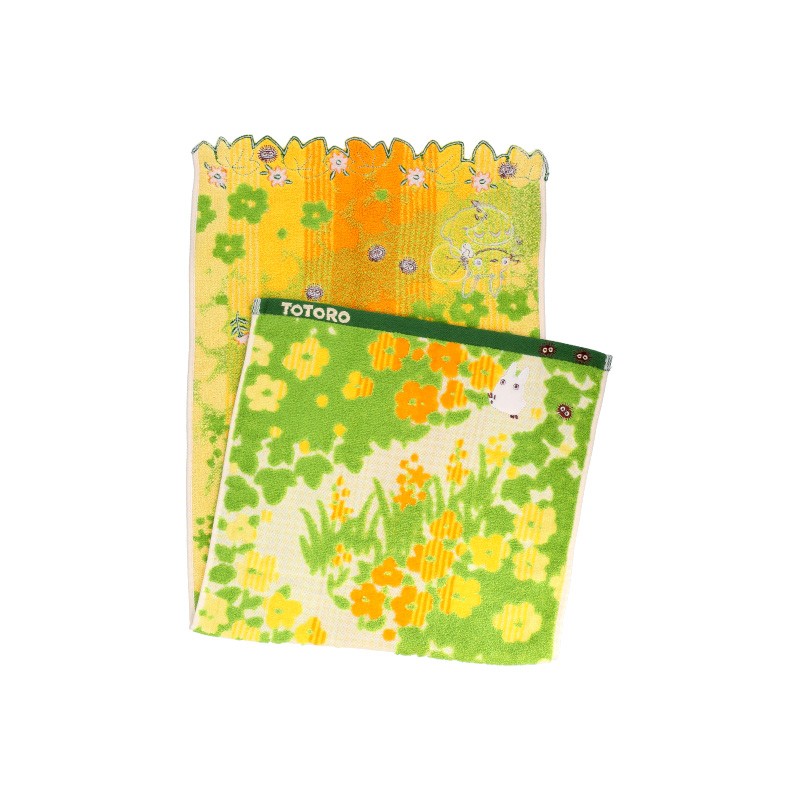 Ghibli - Mon voisin Totoro - Serviette Fleurs jaunes 34x80cm