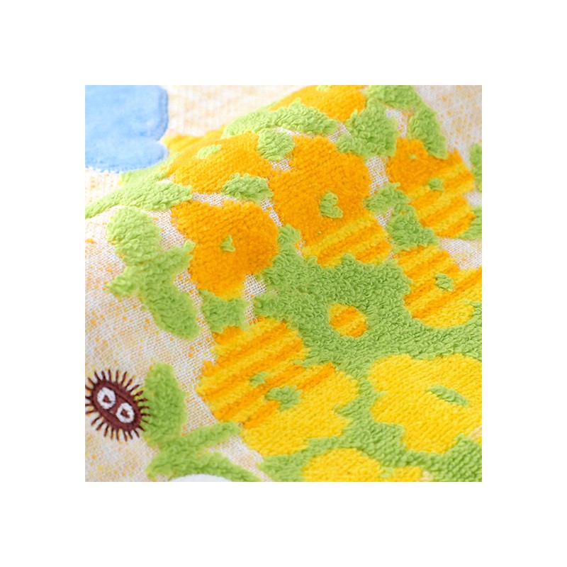 Ghibli - Mon voisin Totoro - Serviette Fleurs jaunes 34x80cm
