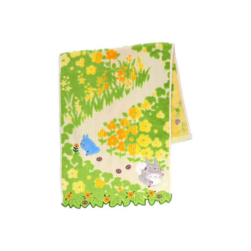 Ghibli - Mon voisin Totoro - Serviette Fleurs jaunes 34x80cm